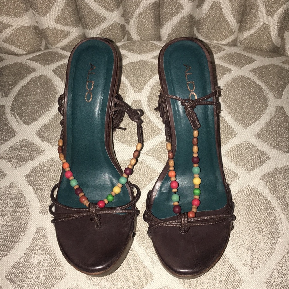 Aldo beaded strapped heels